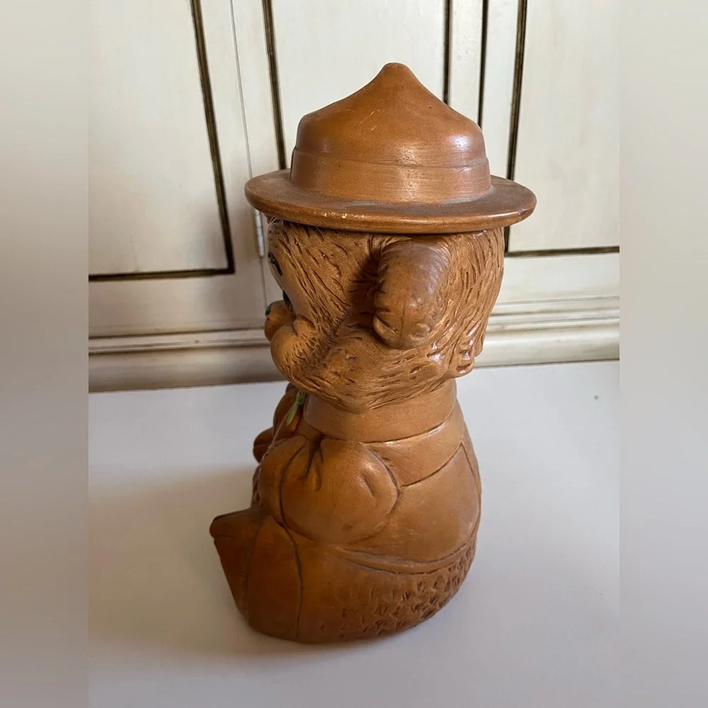 Vintage 1960s Twin Winton Smokey The Bear Cookie Jar Canister Forest Ranger